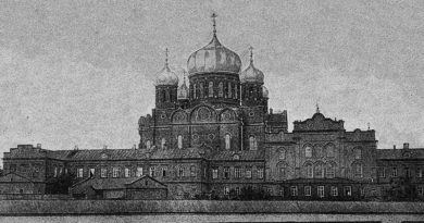 Боголюбский женский монастырь и Боголюбский кафедральный собор. Фото начала ХХ века